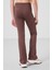 Kahverengi Esnek Standart Fit Basic Performans Ispanyol Paça Kız Çocuk Tayt - 75193 4