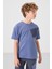 Koyu Mavi-Kot Lacivert Pamuklu Oversize Fit Dokuma Hafif Esnek Chino Erkek Çocuk Şort Takım - 11275 3