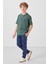Açık Yeşil Pamuklu Yumuşak Dokulu Oversize Basic Erkek Çocuk T-Shirt - 11297 1