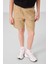 Siyah-Koyu Bej Pamuklu Oversize Fit Dokuma Hafif Esnek Chino Erkek Çocuk Şort Takım - 11279 1