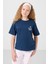 Parlament Pamuklu O Yaka Oversize Fit Baskılı Kız Çocuk T-Shirt - 75178 5