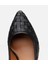 01AYH304160A100 KADIN Deri Siyah Örgü Detaylı Stiletto 4