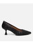 01AYH304160A100 KADIN Deri Siyah Örgü Detaylı Stiletto 1