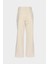 Ekru Yüksek Bel Slim Fit Patı Fermuarlı Paçası Kesikli Jean Pantolon C 5529-005 2