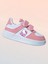 Pembe Bantlı Pembe Kalpli Haylo Baskılı Çocuk Spor Ayakkabı Sneaker 1