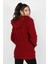 Kapüşonlu Polar Sweatshirt Bordo 2