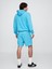 Erkek Mavi Relaxed Gap Logo Şort 4