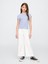 Kız Çocuk Beyaz High Rise Stride Wide-Leg Bilek Jean Pantolon 1
