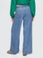Kadın Mavi Mid Rise Ultrasoft Pileli Baggy Jean Pantolon 3