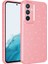Galaxy S24 Fe Kılıf Kamera Korumalı Simli Lüks Gkm Koton Kapak - Açık Pembe 1