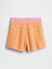 Kız Çocuk Turuncu Örgü Çizgili Şort 3