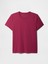 Kadın Bordo Yuvarlak Yaka Basic T-Shirt 2