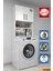 Tamamı Mdf Açık Raflı Ve Kapaklı Çamaşır Makinesi Dolabı, Banyo Dolabı, 4 Raflı, Kapaklı 1