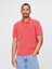 Erkek Kırmızı Relaxed Pique Polo T-Shirt 1