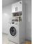 Tamamı Mdf Açık Raflı Ve Kapaklı Çamaşır Makinesi Dolabı, Banyo Dolabı, 4 Raflı, Kapaklı 7