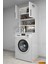 Tamamı Mdf Açık Raflı Ve Kapaklı Çamaşır Makinesi Dolabı, Banyo Dolabı, 4 Raflı, Kapaklı 8