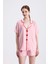 Kadın Kısa Kol Şortlu Çilek Desenli Nakışlı Pijama Takımı 3