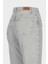 Diana Gri Yüksek Bel Patı Fermuarlı Dad Straight Jean Pantolon C 4517-068 3