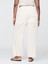Kadın Beyaz Mid Rise Wide-Leg Pantolon 4
