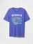 Erkek Mavi Grafik T-Shirt 2