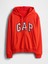 Kadın Kırmızı Gap Logo Relaxed Fermuarlı Sweatshirt 2