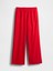 Kadın Kırmızı Keten Karışımlı Easy Wide Leg Pantolon 3