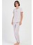 Kadın Kısa Kol Bej Pijama Takımı C8T2N2O304 2