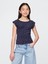 Kız Çocuk Lacivert Pointelle T-Shirt 1