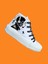 Nota Müzik Ritmi Baskılı Beyaz Keten Bağcıklı Çocuk Spor Ayakkabı Sneaker 1