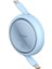 Mini Makaralı Type-C To Type-C 100W Şarj Kablosu 1m Galaxy Blue 1