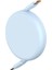Mini Makaralı Type-C To Type-C 100W Şarj Kablosu 1m Galaxy Blue 2