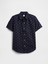 Erkek Çocuk Lacivert Desenli Kısa Kollu Gömlek 1