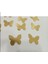 Dekoratif Kelebek Aynalı Gold Pleksi Dekorasyon Ürünü (12 Adet) 5X6cm (Kendinden Yapışkanlı) 2