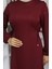 Büzgülü Elbise 5110-09 Bordo 4