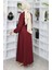 Büzgülü Elbise 5110-09 Bordo 5