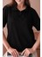 Kısa Kol Salaş Yazlık Polo Yaka Triko T-Shirt 2