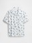 Erkek Çiçek Desenli Seersucker Boxy Fit Gömlek 2