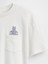 Erkek Çocuk Kırık Beyaz Cepli Grafik T-Shirt 2