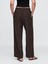 Kadın Kahverengi Keten Karışımlı Easy Wide Leg Pantolon 5