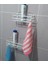 Tek Katlı Yapışkanlı Beyaz Şampuanlık Banyo Rafı Lif Askısı, Beyaz Banyo Rafı 1