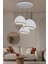 3\'lü Modern Tasarım Beyaz Beton Avize 3