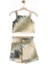 Kız Çocuk Örgü Askılı Crop Bluz Şort Ikili Takım 1