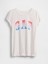 Kız Çocuk Beyaz Grafik T-Shirt 4