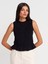 50845 Kolsuz Crop Bluz-Siyah 1