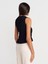 50845 Kolsuz Crop Bluz-Siyah 2