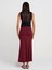 80362 Yüksek Bel Uzun Etek-Bordo 2