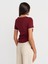 31816 Çift Katlı Büzgülü T-Shirt-Açık Bordo 2