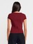 31750 Kontrast Kısa Kollu Tshirt-Açık Bordo 2