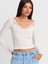 31782 Dantel Şeritli Uzun Kollu Top-Ekru 3