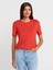 31791 Bisiklet Yaka Modal T-Shirt-Kırmızı 1